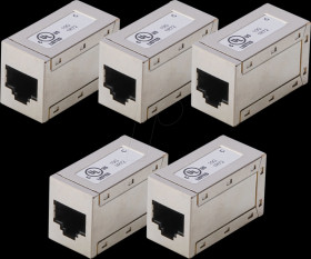 AT-AG-8-8-C6S-5 CAT 6, modular couplers, shielded - 5 pieces