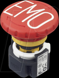 XA1E-BV402RH-EMO XA-16mm, E-Off, EMO, push lock/turn reset, 40mm mushr, 2NC, sold