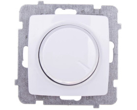 KARO Ściemniacz przyciskowo-obrotowy /żarowy i halogenowy/ biały ŁP-8S/m/00