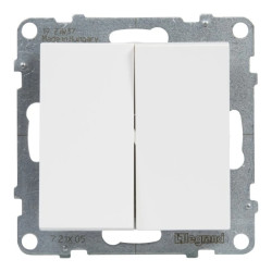 SUNO Łącznik świecznikowy podwójny biały 10AX 250V zaciski automatyczne 721105