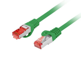 Patchcord kat.6 s/ftp lszh cu 10m zielony fluke passed lanberg PCF6-10CU-1000-G