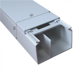 Kanał elektroinstalacyjny KE 60/90 z 1 przegrodą - /2m/ 111329T /6szt/