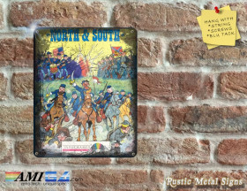 North &amp;amp; South Box Artwork from the Original Video Game - Metal Sign