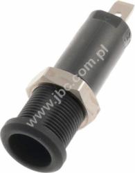 5274-HT-SW Gniazdo bezpieczne w.n. (max 5kV) 4mm, konektor 4,8mm, 10A, czarne, ELECTRO-PJP, 5274HTSW