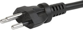 Device connection cable, Switzerland, plug type J, straight on C13 socket, straight, H05VV-F3G1.0 mm², black, 4 m, 6051.2185