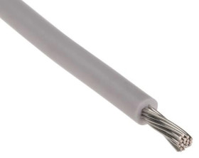 Przewód o podwyższonej odporności PVC Biały, 100m 1,3 mm² 19/0,3 mm, 750 V, -40 → +105C, Ø 3mm, RS PRO
