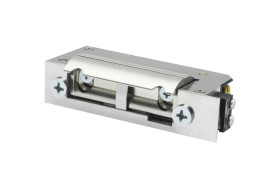 Elektrozaczep Hartte XS00UPWM niskoprądowy wąski z pamięcią, wyłącznikiem i monitoringiem oraz uniwersalnym zasilaniem 12-24V AC