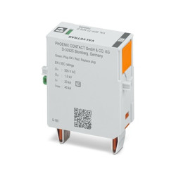 Zabezpieczenie przeciwprzepięciowe 305 V AC na szynę DIN Phoenix Contact Zabezpieczenia przeciwprzepięciowe 40kA