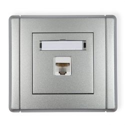Gniazdo komputerowe pojedyncze 1xRJ45, kat. 5e, 8-stykowe