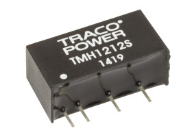 Przetwornica DC-DC, 2W, Uwe 10,8 → 13,2 V DC, Uwy 12V dc, Iwy 165mA, TRACOPOWER