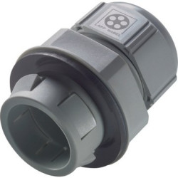Cable gland, M12, 15/18 mm, Clamping range 3.5 to 5 mm, IP68, light gray, 53112925