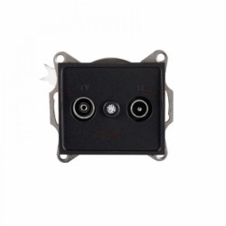 Kanlux Mowion LOGI 02-1330-042 czrny mat, Gniazdo RTV końcowe