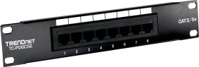 TrendNet TC-P08C5E Patch panel CAT 5e czarny