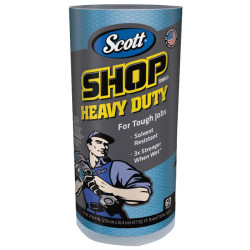 Kimberley Clarke 32992 SCOTT&#xAE; Blue Heavy-Duty Shop Cloth Roll