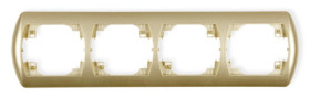 TREND Ramka pozioma poczwórna złoty 6RH-4
