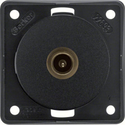 Integro Flow Gniazdo przyłaczeniowe anteny TV czarny mat 9451115