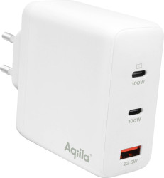 Aqiila W4 Ładowarka USB 120 W 1x USB-A, 2x USB-C® Power Delivery, Quick Charge 3.0, QC 4+ biały dom