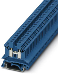 Through terminal block, screw connection, 0.2-4.0 mm², 2 pole, 24 A, 8 kV, blue, 3001048