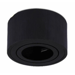 Oprawa VENICE-MINI-50-SB okrągła czarna piaskowana sufitowa natynkowa regulowana