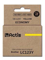Tusz ACTIS KB-123Y (zamiennik Brother LC123Y/LC121Y Standard 10 ml żółty)