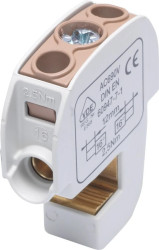 Zacisk izolowany szynowy SBB 16 (86105) SIMBLOCK brązowy 81550015