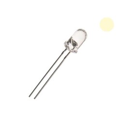 DIODA LED 5mm BIAŁA CIEPŁA 15st. 3000mcd WARM AK3061