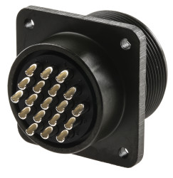 Złącze 19-pinowe Żeński Amphenol Industrial Żeński Montaż w puszce MIL-DTL-5015 rozmiar 22
