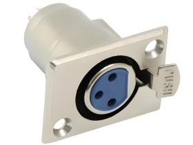 GNIAZDO MIKROFONOWE CANON XLR 3P KWADRATOWE MONTAŻOWE