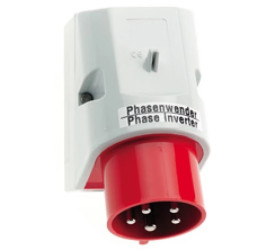 Zwrotnica faz TE wtyczka odbiornikowa naścienna 16A 5p 400V 6h IP44 24209