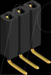 BL 3 3 G Socket, 1-row, 1 x 3 - 2.54 mm