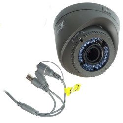 Kamera HD-UNI.NE-402 2MPX 2,8-12mm Kopułka Szara TVI/AHD/CVI/CVBS.
