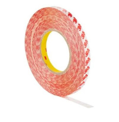 Taśma dwustronna szerokość: 19mm 3M grubość: 0.2mm Taśma podwójnie powlekana Biały Akryl