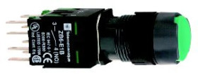 Przycisk kompletny ziel. kryty O 16, z sam. powr., 1 NO+1 NC bez ozn. XB6AA35B