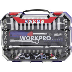 WorkPro WP202522 Screwdriver Bit Set 70-Piece Versatile Tool Kit