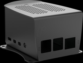 RSP 3 H SA L Case for Raspberry Pi 4B, aluminium, black, tab