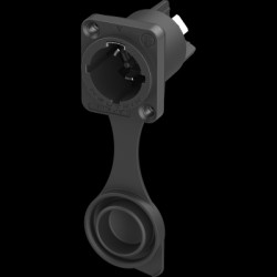 Panel plug, 3 pole, cable assembly, plug-in connection, 2.5 mm², NAC3MPX-TRUE1