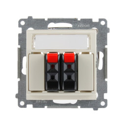 Gniazdo głośnikowe podwójne kremowe DGL32.01/41 Kontakt Simon54