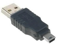 USBWA-USBWM5P Przejście: Wtyk USB typu A - wtyk USB mini A 5pin