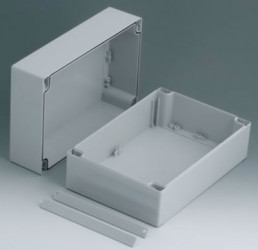 PC enclosure, (L x W x H) 200 x 142 x 120 mm, light gray (RAL 7035), IP66, C2416242