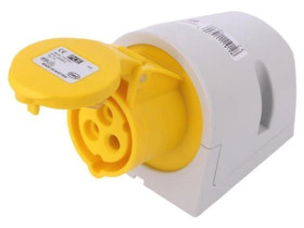 113-4 Złącze zasilające AC, gniazdo żeńskie, 16A/110VAC