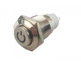 Przełącznik wciskany 16mm okrągły chwilowy przełączny wystający na...
