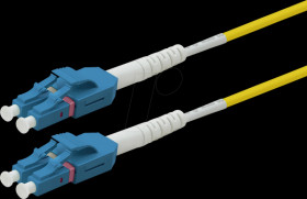 21158645 Fiber optic patch, LC-Duplex, OS2, 9/125 µm, yellow, 7 m