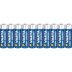 Varta High Energy Alkaline AA 1.5V Battery Pack of 10