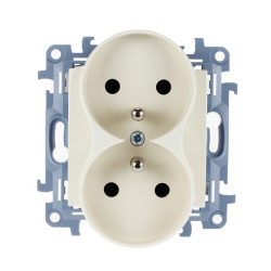 Gniazdo podwójne z/u kremowe CGZ2M.01/41 Kontakt Simon10