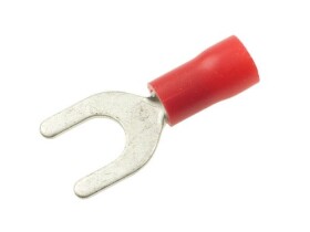 Końcówka widełkowa M5 1mm2 czerwona