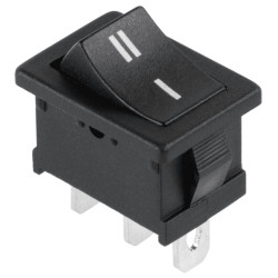 Przełącznik kołyskowy pojedynczy czarny (SPDT)