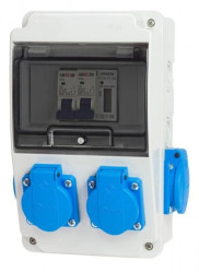 Rozdzielnica budowlana 5M 4x230V +Licznik L1 i zabezpieczenia IP44 RSK004CL002