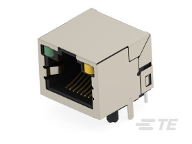 Złącze Ethernet Żeński Złącze RJ45 Przewlekany Cat5 TE Connectivity, 90° 8-żyłowe