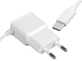 Ładowarka USB 1A z kablem typu C, biała; LTC