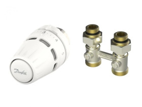 Zestaw termostatyczny prosty głowica cieczowa Regus M30 zawór RLV-KB do grzejników dolnozasilanych Danfoss 015G5308